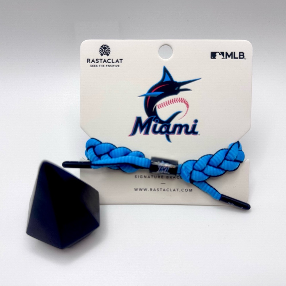 Rastaclat Original Hand Braided MLB (Miami Marlins) Adjustable Bracelet NWT! ⚾️